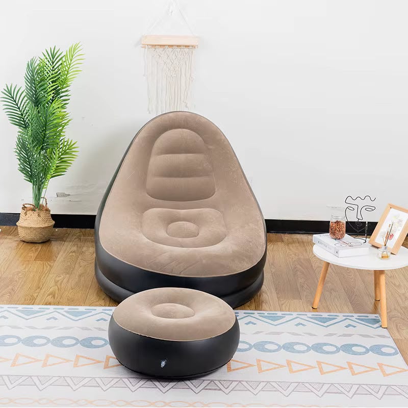 Inflatable Sofa Couch with Foot Rest | Comfortable Air Lounge Chair
