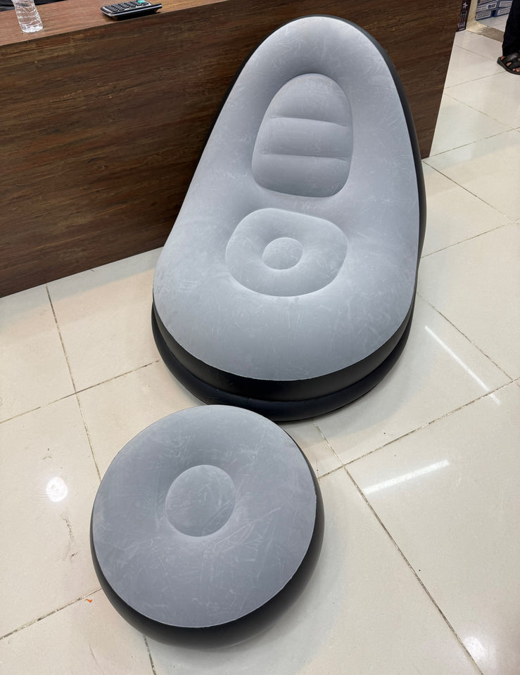 Inflatable Sofa Couch with Foot Rest | Comfortable Air Lounge Chair