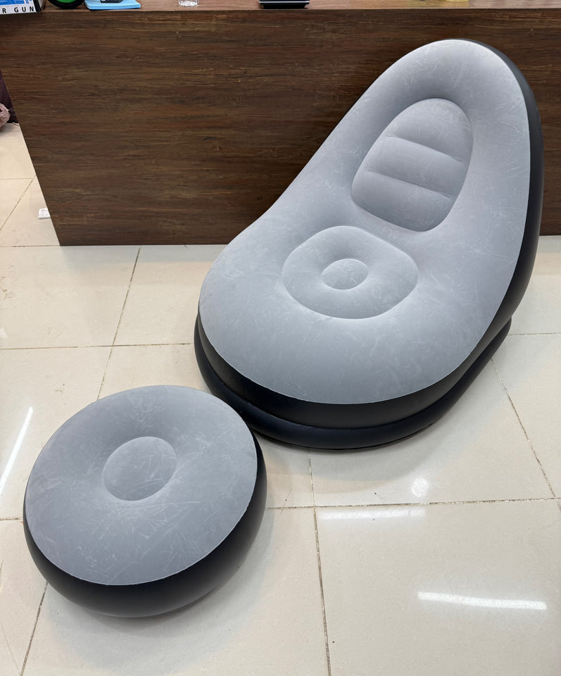 Inflatable Sofa Couch with Foot Rest | Comfortable Air Lounge Chair