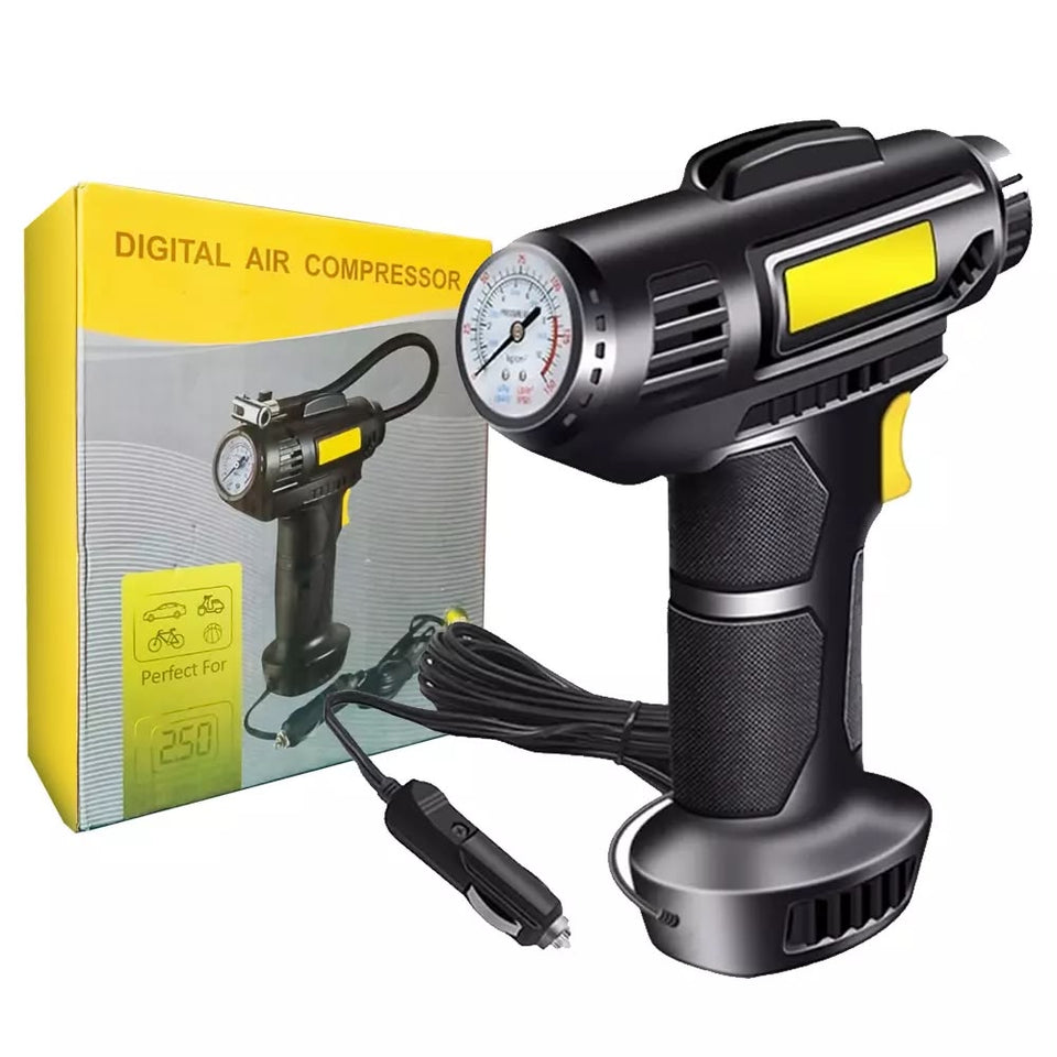 Digital Air Compressor | Portable Car & Bike Tyre Inflator