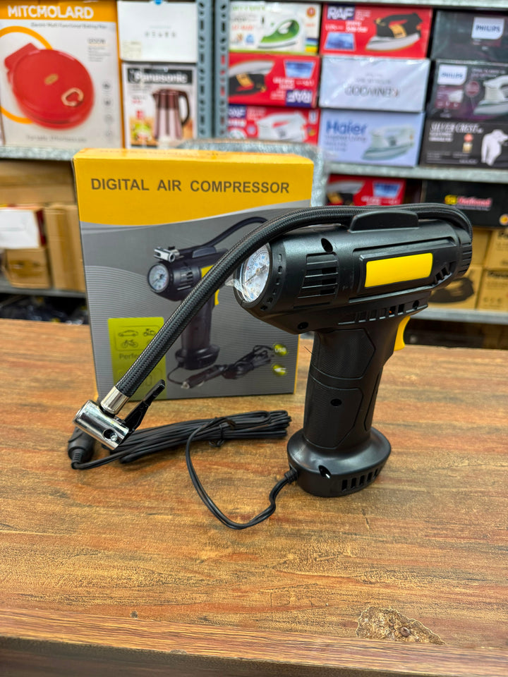 Digital Air Compressor | Portable Car & Bike Tyre Inflator