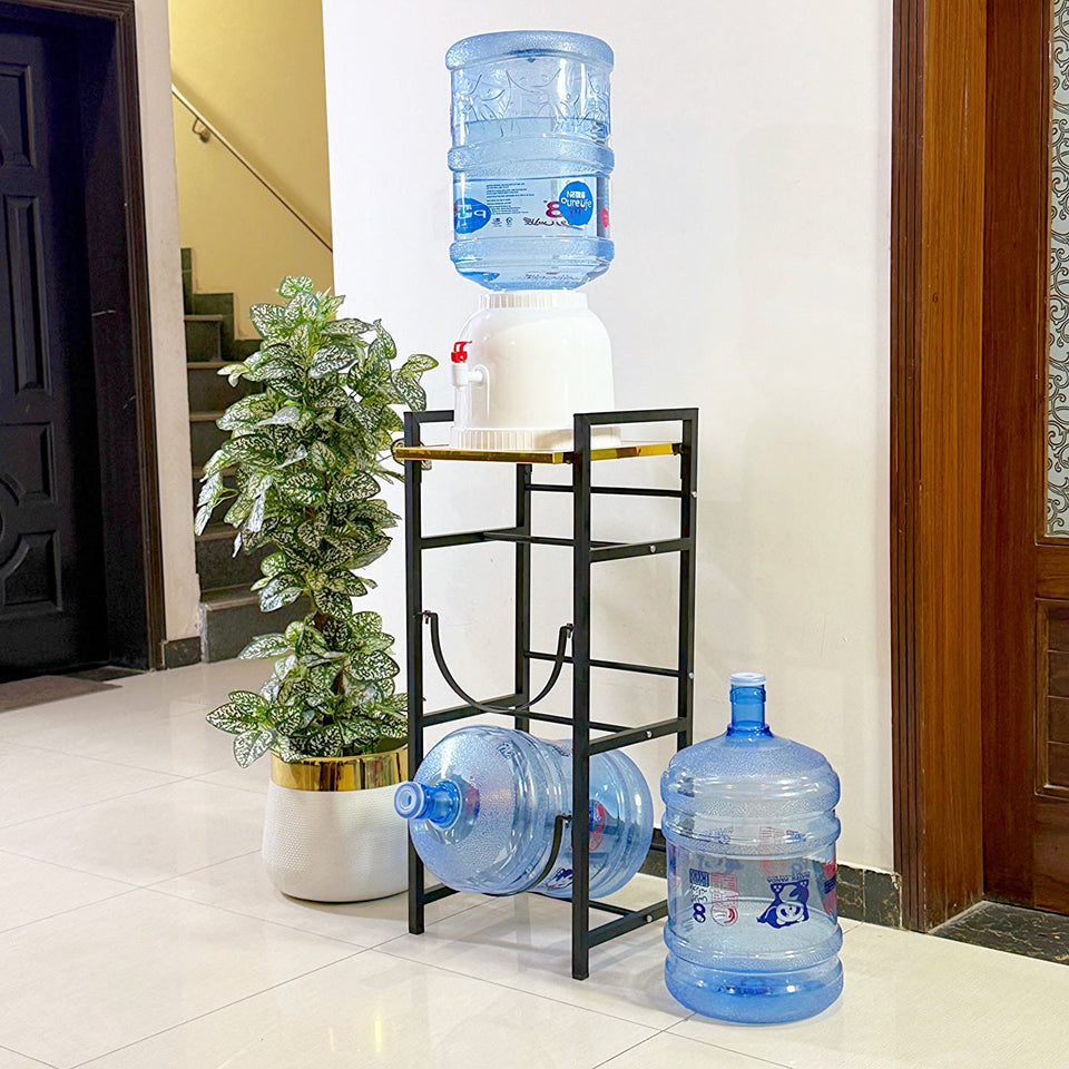 2 Layer 2-in-1 Water Bottle Stand with Lasani Wood | Premium Quality