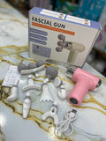 9-in-1 Three-Headed Fascia Gun Massager | Portable Deep Tissue Body Massager