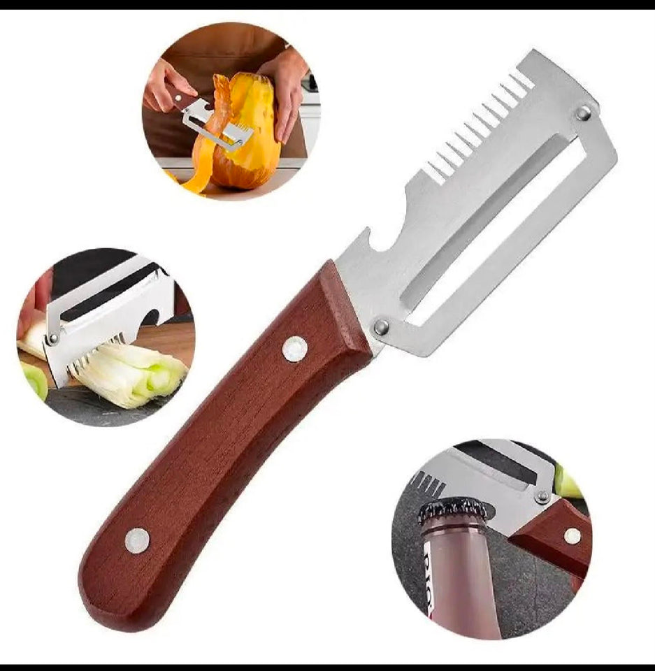 3-in-1 Peeler Knife | Multi-Functional Vegetable & Fruit Peeler