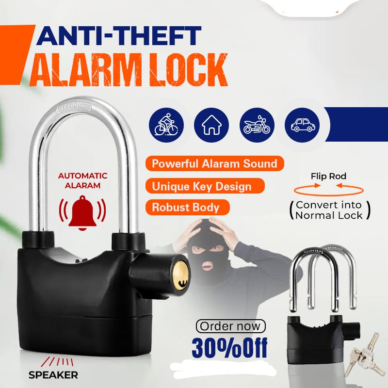Anti-Theft Alarm Lock Big Size | Heavy Duty Security Alarm Lock