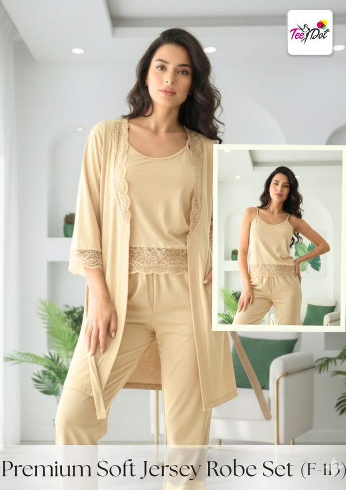 Premium 3-Piece Trouser Shirt Set | Soft Malai Cotton