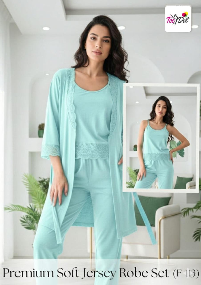 Premium 3-Piece Trouser Shirt Set | Soft Malai Cotton