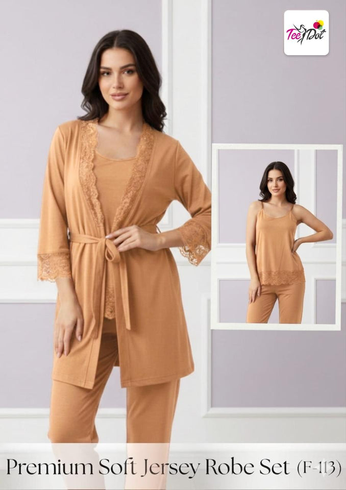 Premium 3-Piece Trouser Shirt Set | Soft Malai Cotton