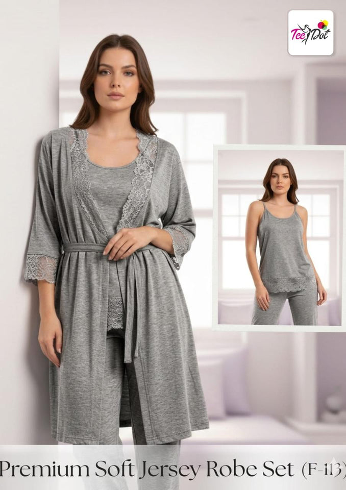 Premium 3-Piece Trouser Shirt Set | Soft Malai Cotton