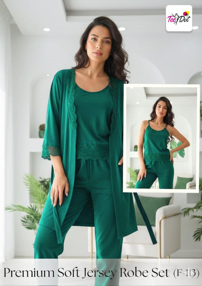 Premium 3-Piece Trouser Shirt Set | Soft Malai Cotton