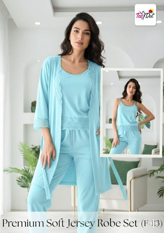 Premium 3-Piece Trouser Shirt Set | Soft Malai Cotton