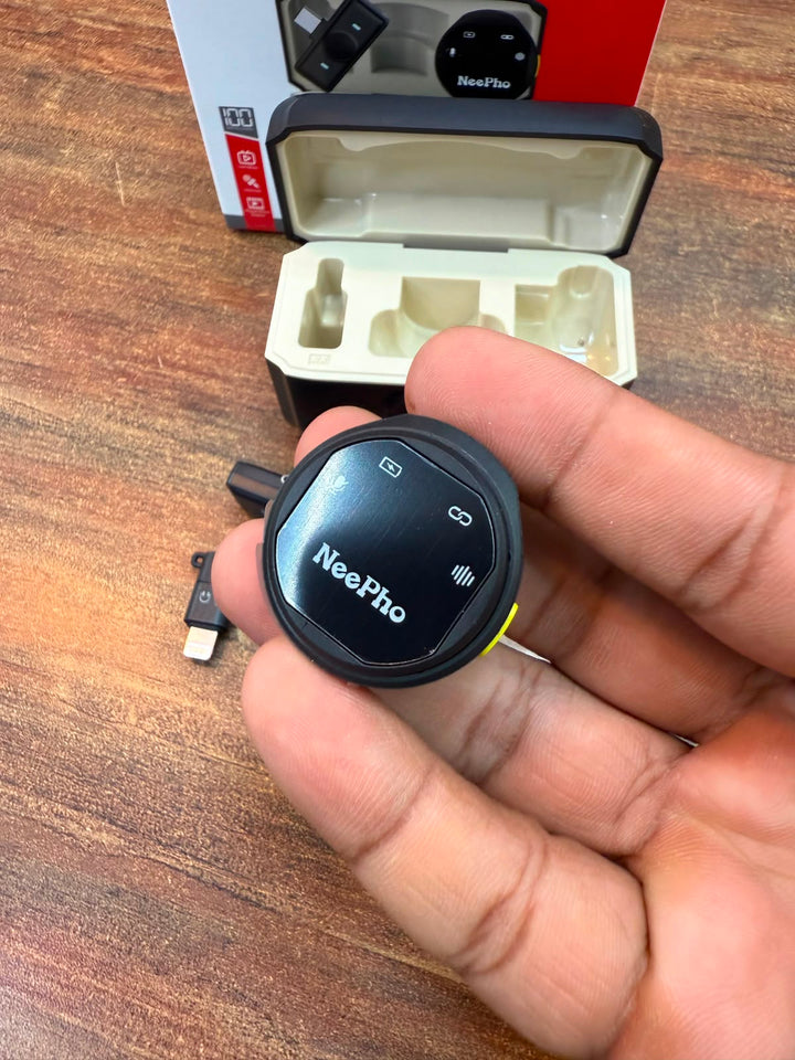 Neepho NP-58 Magnetic Wireless Microphone – Mini Clip-On Mic for iPhone