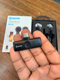 BOYA BY-F10 2.4GHz Wireless Lavalier Microphone – USB-C & iPhone