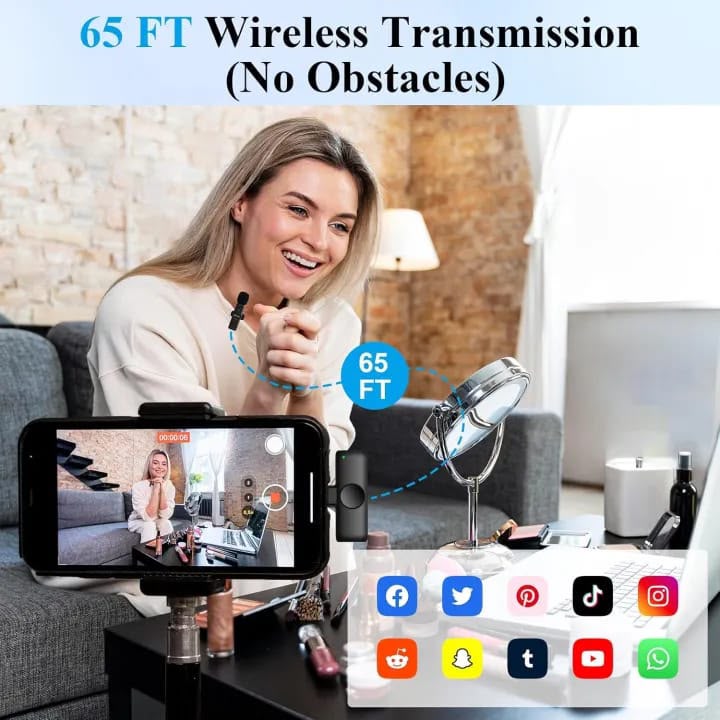 BOYA BY-F10 2.4GHz Wireless Lavalier Microphone – USB-C & iPhone
