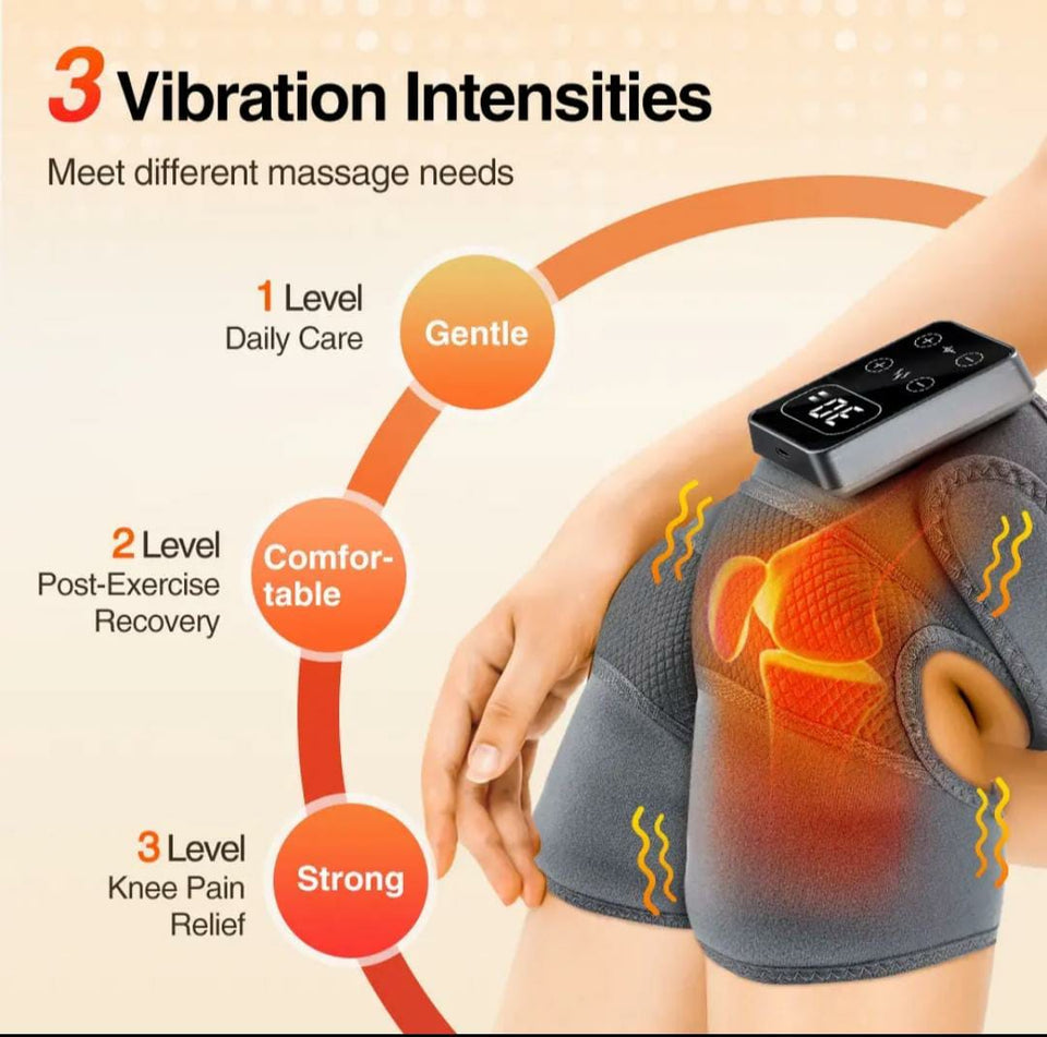 Heated Knee & Leg Vibration Massager – Comfort & Relaxation
