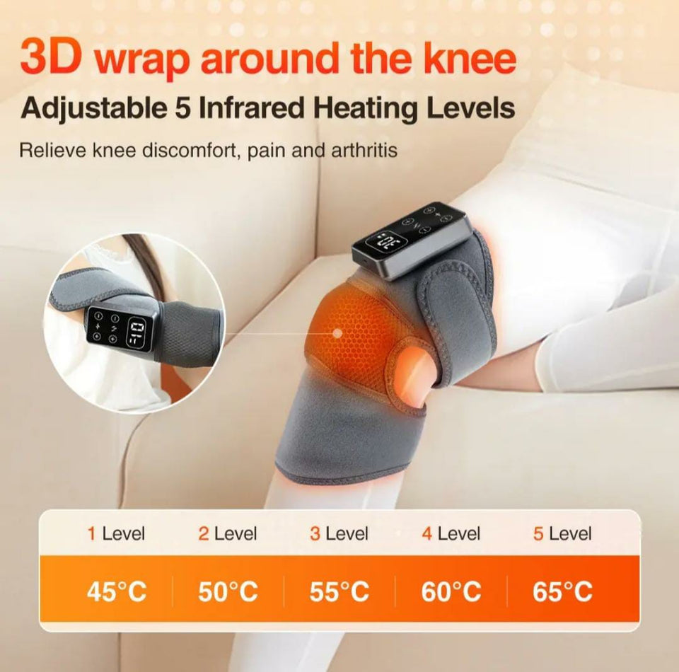 Heated Knee & Leg Vibration Massager – Comfort & Relaxation