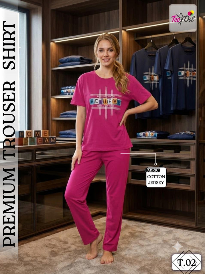 Premium Soft Cotton Trouser Shirt Set | 6 Stylish Designs