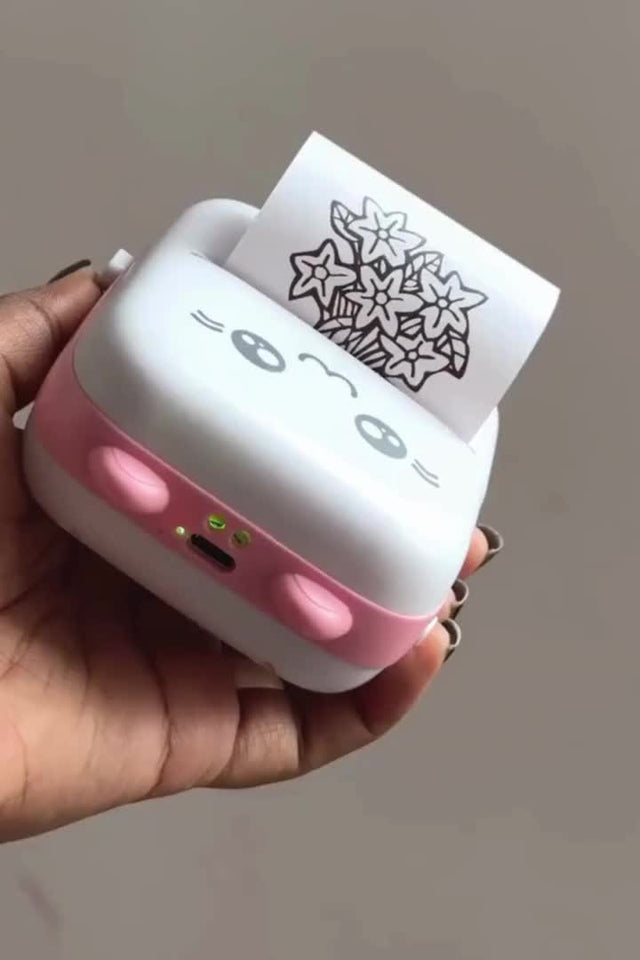 Meow Pocket Printer – Wireless Mini Thermal Printer | Inkless Bluetooth Printer for Notes, Labels & Photos (Android & iOS)