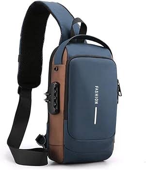Anti-Theft Cross Body Bag | Waterproof USB Charging Sling Bag with Password Lock
