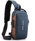 Anti-Theft Cross Body Bag | Waterproof USB Charging Sling Bag with Password Lock