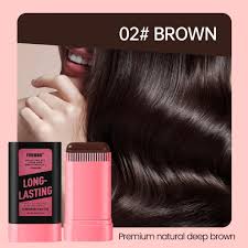 Temporary Hair Dye Stick with Built-in Comb | Instant Gray Hair Cover | Black & Brown