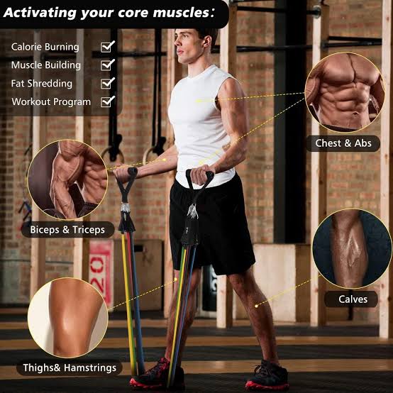 11 PCS Latex Resistance Band Set – Home Workout & Fitness Kit