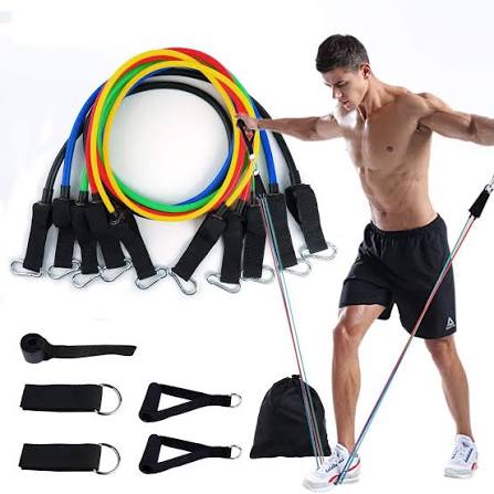 11 PCS Latex Resistance Band Set – Home Workout & Fitness Kit
