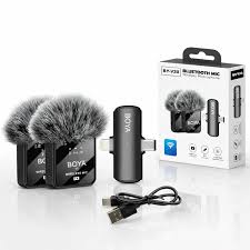 BY-V20/V10 Dual Wireless Lavalier Microphone – Type-C Mini Clip-On Mic