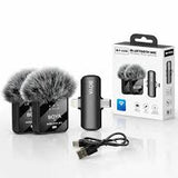 BY-V20/V10 Dual Wireless Lavalier Microphone – Type-C Mini Clip-On Mic