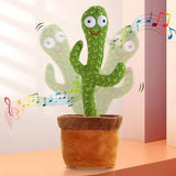 Rechargeable Dancing Cactus Toy with Music, Voice Recording & LED Lights for Kids