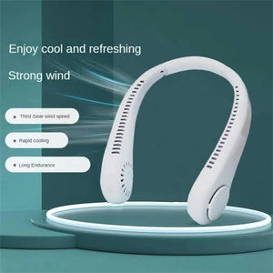Portable Bladeless Neck Fan | USB Rechargeable Hands-Free Cooling Fan | 3-Speed Personal Air Cooler