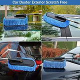 Extendable Car Washing Mop | Soft Microfiber Car Cleaning Brush with Long Handle